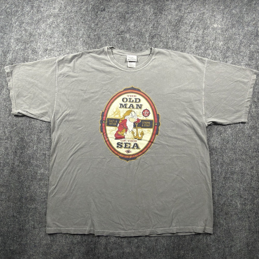 Disney Cruise Line Grumpy T Shirt Mens 3XL Gray The Old Man Of The Sea Cotton